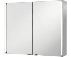 LED-Spiegelschrank basano Silver-Line 2-türig 80x67x16,5 cm weiß