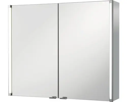 LED-Spiegelschrank basano Silver-Line 2-türig 80x67x16,5 cm weiß