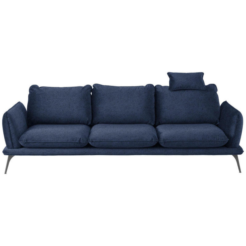 Dreisitzer-Sofa in Bouclé Blau