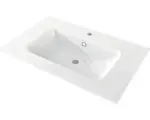 Hornbach Möbelwaschtisch Baden Haus Venus eckig 75x42 cm weiß