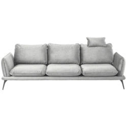 Dreisitzer-Sofa in Bouclé Grau