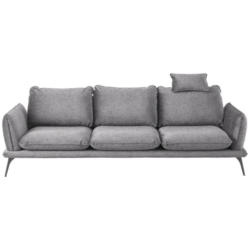 Dreisitzer-Sofa in Bouclé Dunkelgrau