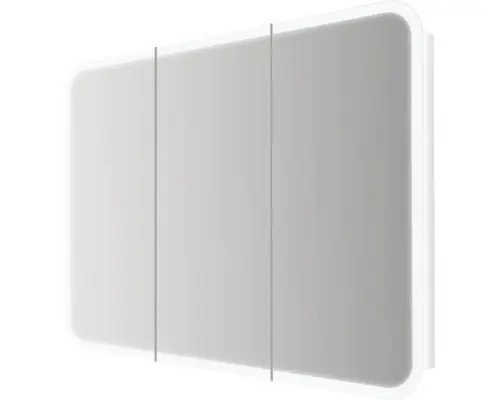 LED-Spiegelschrank Baden Haus Soft 3-türig 95x70x13 cm weiß