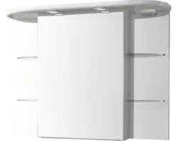 LED-Spiegelschrank Baden Haus 1-türig 88x65,5x27 cm weiß