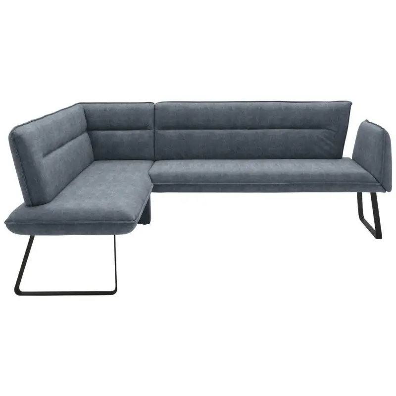 Eckbank 161/267 cm in Schwarz, Blaugrau
