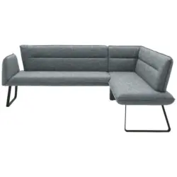 Eckbank 267/161 cm in Schwarz, Petrol