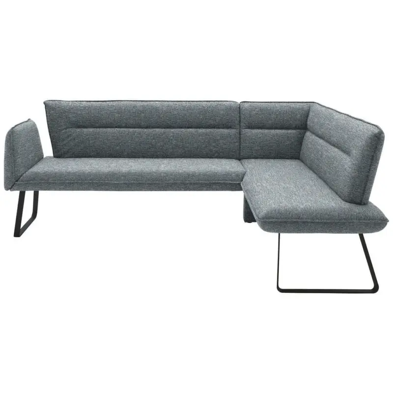 Eckbank 267/161 cm in Schwarz, Petrol