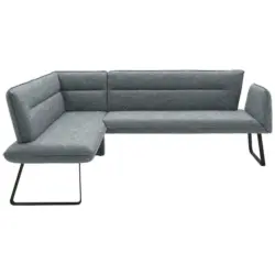 Eckbank 138/244 cm in Schwarz, Petrol