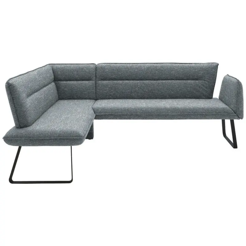 Eckbank 138/244 cm in Schwarz, Petrol