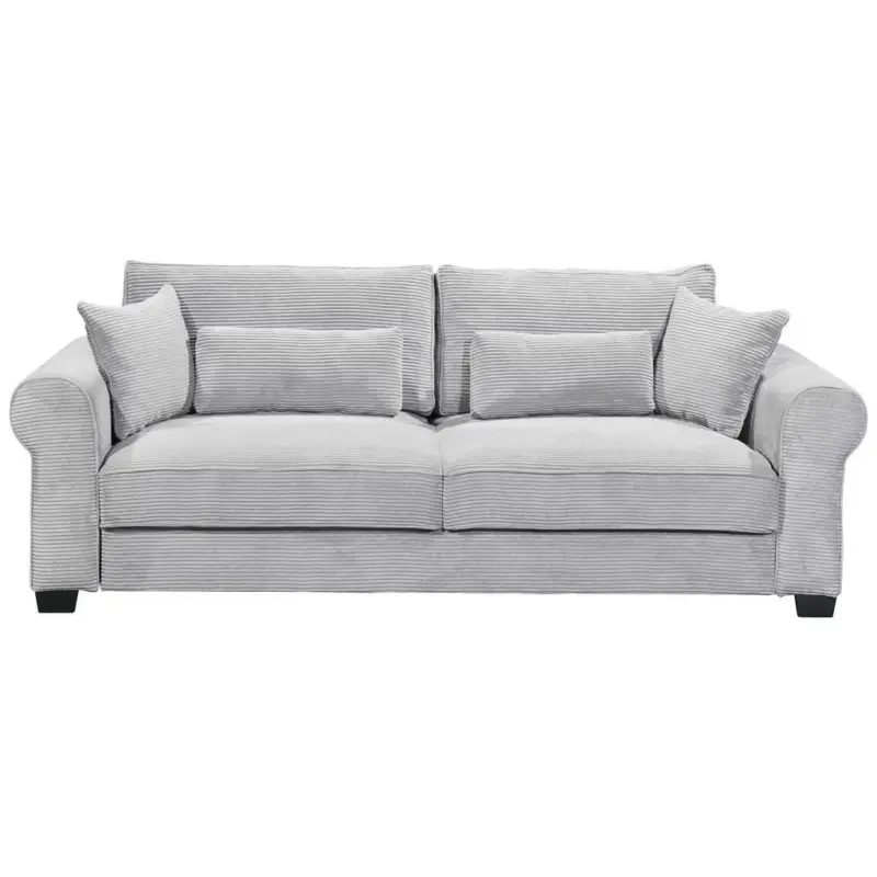 Schlafsofa in Kord Grau