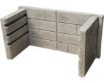 Hornbach Buschbeck 3-teiliger Einsatz Kamin 66 x 29 x 32 cm Beton grau