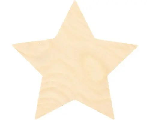 Holzstern Ø 14 cm nature 2er-Set