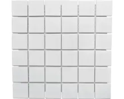 Keramikmosaik Quadrat CD 102 30,0x30,0 cm weiß