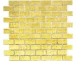 Hornbach Glasmosaik Crystal Brick CM 4GO30 30,0x30,0 cm gold