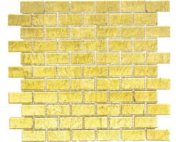 Glasmosaik Crystal Brick CM 4GO30 30,0x30,0 cm gold