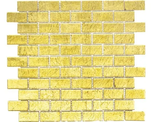 Glasmosaik Crystal Brick CM 4GO30 30,0x30,0 cm gold