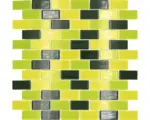 Hornbach Glasmosaik Crystal Brick CM B454 32,2x31,0 cm grün