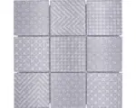 Hornbach Keramikmosaik Quadrat Geo 30,0x30,0 cm grau