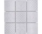 Hornbach Keramikmosaik Quadrat Geo 30,0x30,0 cm weiß