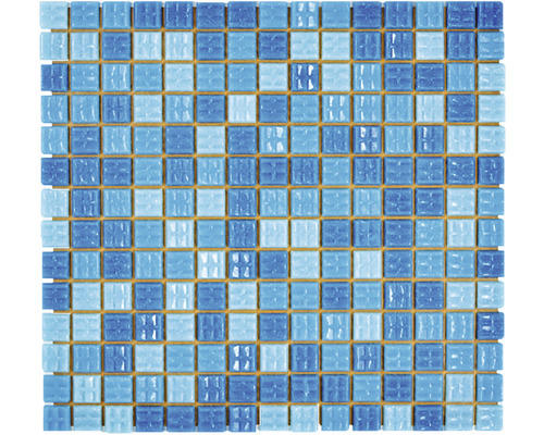 Glasmosaik GM A321P 30,5x32,7 cm für Poolbau blau