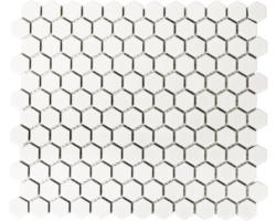 Keramikmosaik Hexagon HX055 26,0x30,0 cm weiß