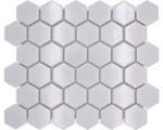 Hornbach Keramikmosaik Hexagon HX080 32,5x28,1 cm weiß