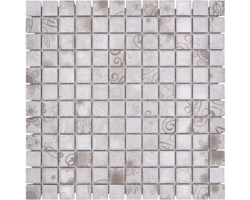 Keramikmosaik Quadrat LB 106 30,0x30,0 cm grau