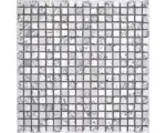 Hornbach Glasmosaik Crystal Quadrat XAM 77 30,0x30,0 cm silber
