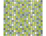 Hornbach Glasmosaik Crystal Quadrat XCE 99 30,5x32,2 cm grün