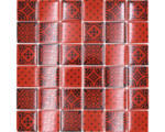 Hornbach Glasmosaik Crystal Quadrat XCM 8OP3 30,0x30,0 cm rot