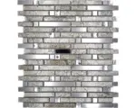 Hornbach Glasmosaik mit Metall Crystal XCM GV908 29,8x33,8 cm silber