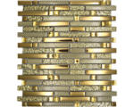 Hornbach Glasmosaik mit Metall Crystal XCM GV918 29,8x33,8 cm gold
