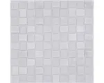Hornbach Glasmosaik mit Naturstein XCM R07 27,3x27,3 cm weiß
