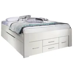 Stauraumbett 160/200 cm in Wei&szlig;