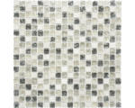 Hornbach Glasmosaik mit Naturstein XIC 1052 30,5x30,5 cm grau grün