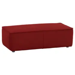 Hocker in Leder Rot