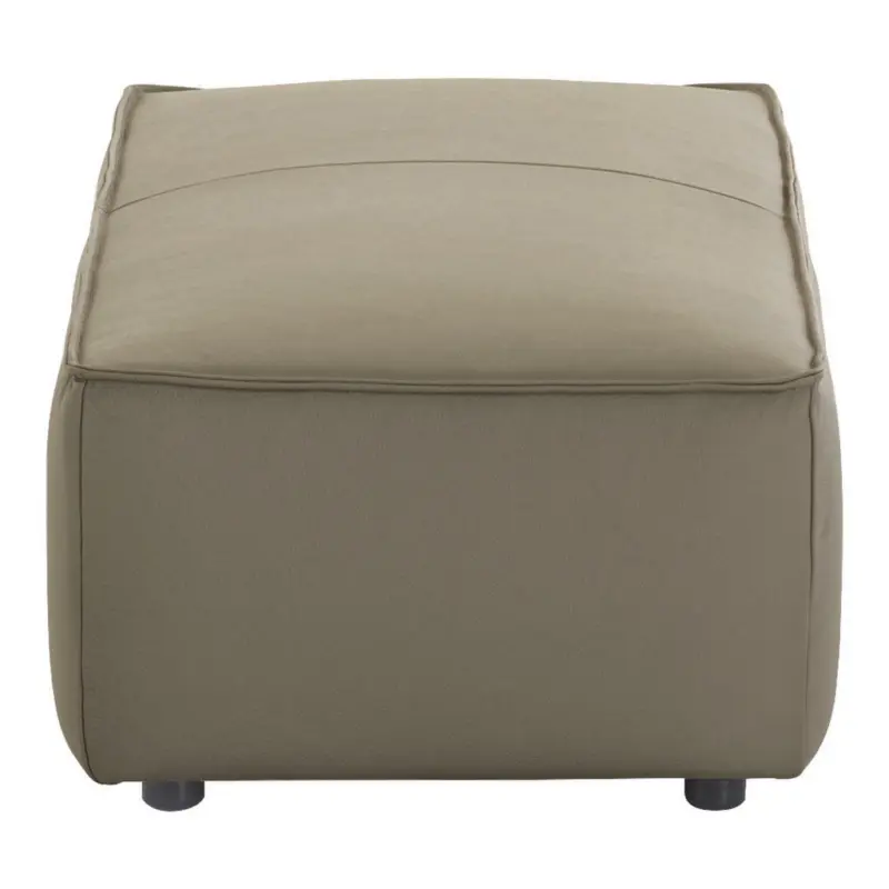 Hocker in Leder Grau