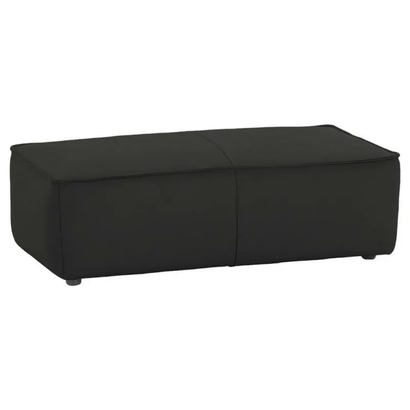 Hocker in Leder Graphitfarben