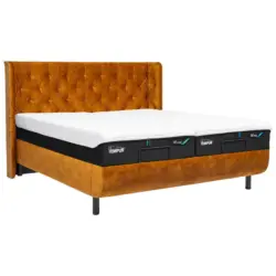 Bett MIT Matratzen Soft+Medium 180/200 cm in Goldfarben