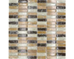 Hornbach Glasmosaik mit Naturstein XIC S1253 32,2x31,0 cm beige braun
