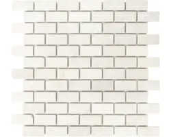 Natursteinmosaik Marmor Brick XNT46692 30,5x30,5 cm weiß
