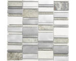 Hornbach Natursteinmosaik XSA 505 30,0x30,0 cm silber grau
