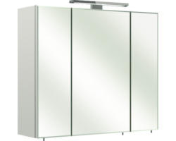 LED-Spiegelschrank Pelipal Grado IV 3-türig 70x60x20 cm weiß