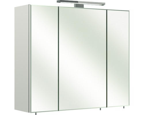 LED-Spiegelschrank Pelipal Grado IV 3-türig 70x60x20 cm weiß