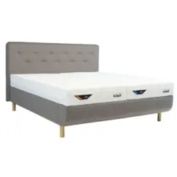 Bett MIT Matratzen Medium+Firm 180/200 cm in Grau