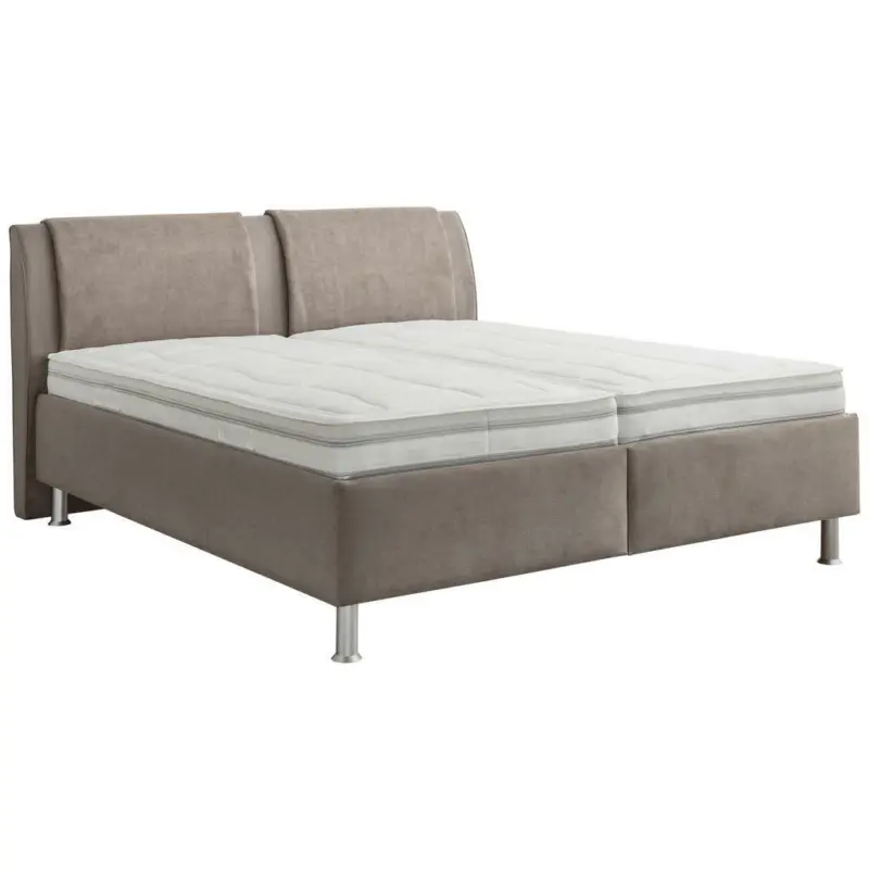 Polsterbett 160/200 cm in Taupe, Hellgrau