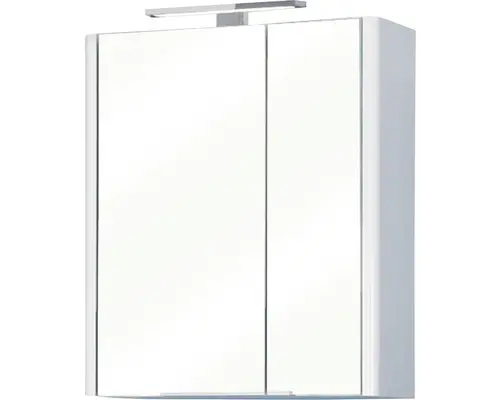 LED-Spiegelschrank Pelipal Triest 2-türig 60x70x20 cm weiß