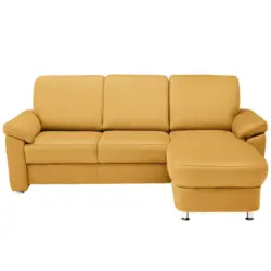 Ecksofa in Flachgewebe Currygelb