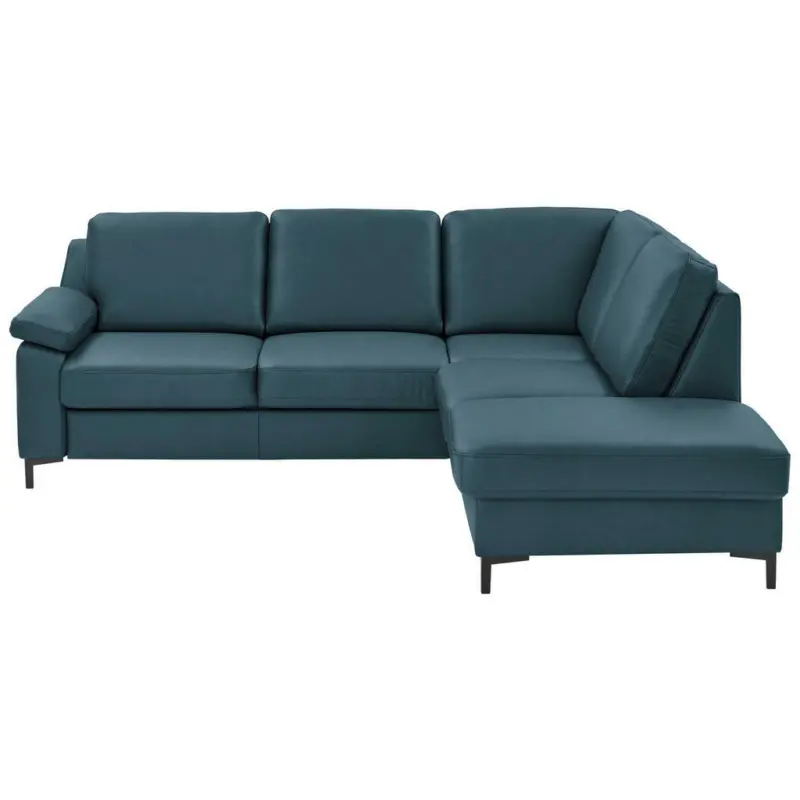 Ecksofa in Echtleder Blau