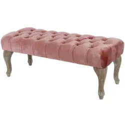 Polsterbank in Holz, Holzwerkstoff Rosa